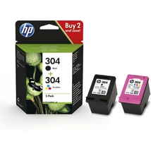 HP 304 (3JB05AE) (4 ml BK+3ml CMY) eredeti 2db-os patron csomag HP 304 (3JB05AE) (4 ml BK+3ml CMY) eredeti 2db-os patron csomag
