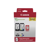 Canon PG-545/CL-546 (8ml BK+9ml CMY) eredeti 2db-os tintapatron multipack+Fotópapír Canon PG-545/CL-546 (8ml BK+9ml CMY) eredeti 2db-os tintapatron multipack+Fotópapír
