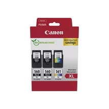 Canon PG-560XL+PG-560XL/CL-561XL (2x14.3ml BK+12.2ml CMY) eredeti 3db-os tintapatron csomag Canon PG-560XL+PG-560XL/CL-561XL (2x14.3ml BK+12.2ml CMY) eredeti 3db-os tintapatron csomag