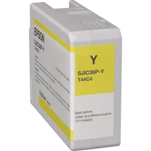 Epson SJIC36P(Y) C6500/C6000 (C13T44C440) (Y) (80ml) eredeti tintapatron