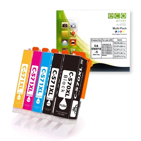 Canon PGI-570XL/CLI-571XL kompatibilis tintapatron multipack /Ecopixel/
