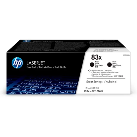 HP 83X (CF283XD) (Bk) [2x2,2k] eredeti toner duplacsomag