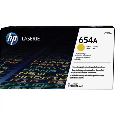 HP 654A (CF332A) (Y) [15k] eredeti toner