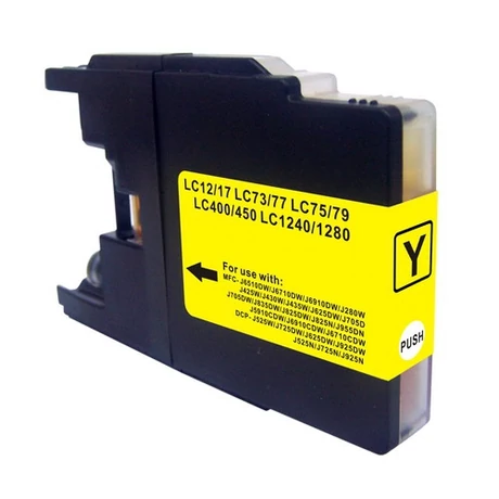 Brother LC1240/1280Y (19 ml) kompatibilis tintapatron /Lepkés CN/