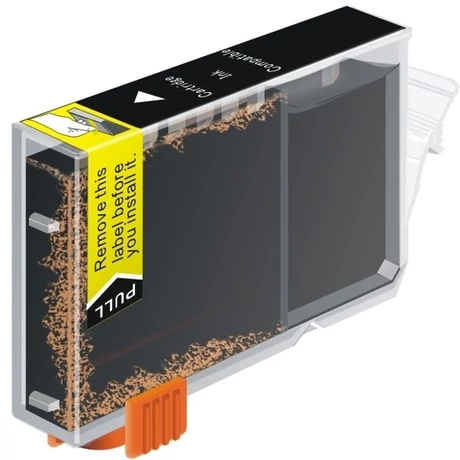 Canon CLI-526BK (10.5 ml) kompatibilis (CHIP-es) tintapatron /Lepkés CN/