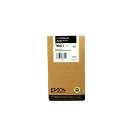 Epson T6031 (C13T603100) PBK (220ml) Eredeti tintapatron
