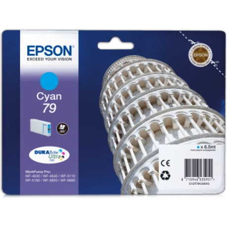 Epson 79 (T7912) (C13T79124010) C (6,5ml) Eredeti tintapatron