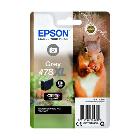 Epson 478XL (T04F6) (C13T04F64010) GY (11,2ml) Eredeti tintapatron