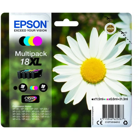 Epson 18XL (T1816) (C13T18164012) (31,3ml) Eredeti Multipack