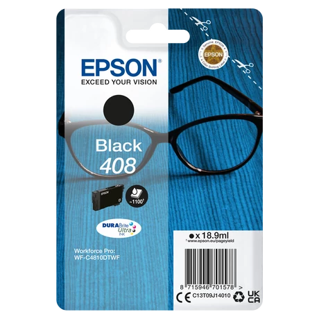 Epson 408 (T09J1) (C13T09J14010) BK (18,9ml) Eredeti tintapatron