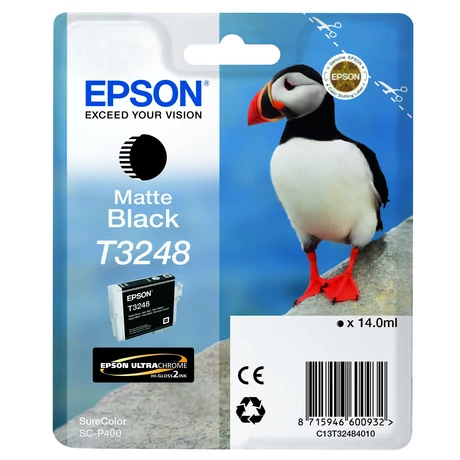 Epson T3248 (C13T32484010) MBK (14ml) Eredeti tintapatron