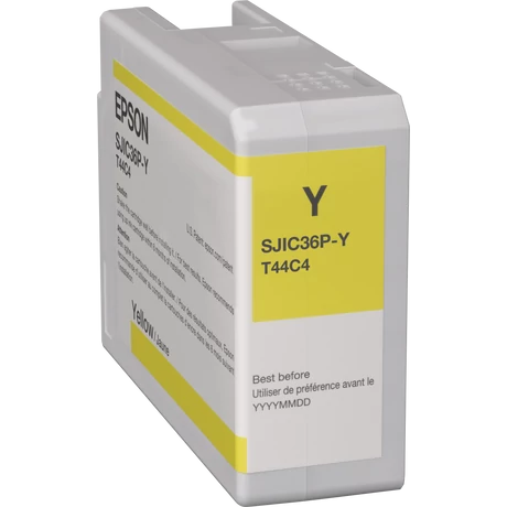 Epson SJIC36P(Y) C6500/C6000 (C13T44C440) (Y) (80ml) eredeti tintapatron