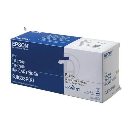 Epson SJIC33P(K) J7200 (C33S020655) (BK) (43,1ml) eredeti tintapatron