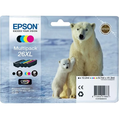 Epson 26XL (T2636) eredeti tintapatron multipack