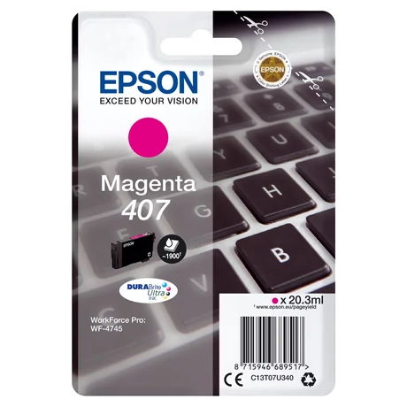 Epson 407 (T07U3) (M) (20,3ml) eredeti tintapatron