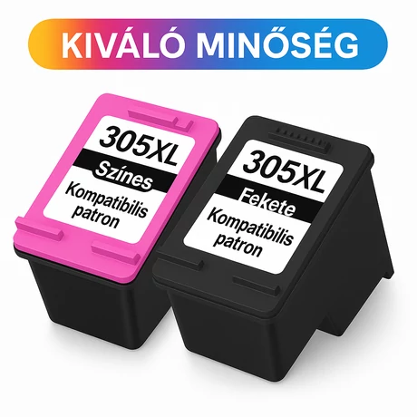 Utángyártott LEGNAGYOBB KAPACITÁS! HP 305XL (BK+CMY) (36ml)  tintapatron multipack /Lepkés CN/