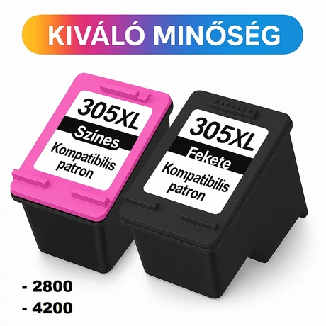 Utángyártott HP 305XL (BK+CMY) (36ml) tintapatron multipack /Lepkés CN/ (HP 2800e/4200e szériákhoz)