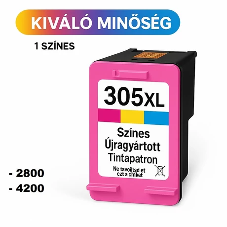 Utángyártott HP 305XL (3YM63AE) (CMY) (18ml) tintapatron /Lepkés CN/ (HP 2800e/4200e szériákhoz)