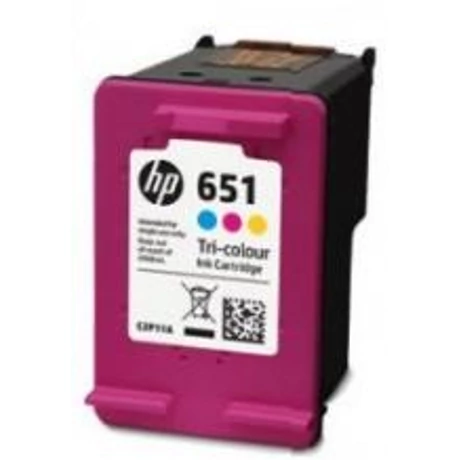 HP 651 (C2P11AE) (CMY) eredeti tintapatron  (Üres visszavétel)