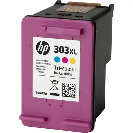Üres HP 303XL (T6N03AE) (CMY) eredeti tintapatron (visszavétel)