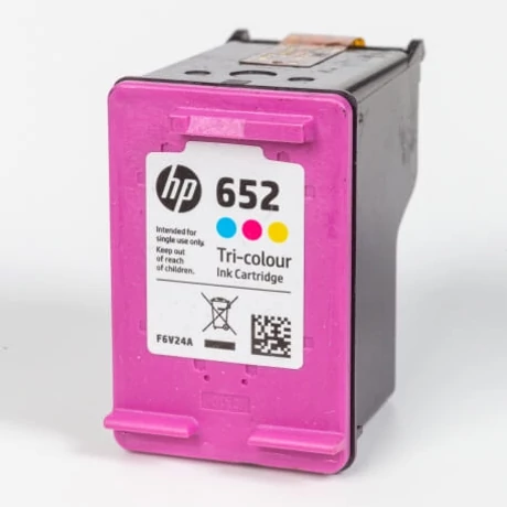 Üres HP 652 (F6V24AE) (CMY) eredeti tintapatron (visszavétel)