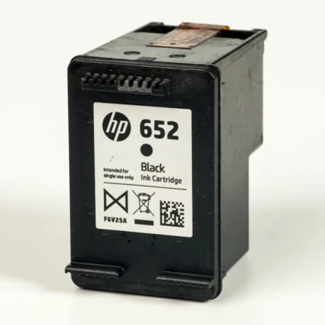 Üres HP 652 (F6V25AE) (BK) eredeti tintapatron (visszavétel)